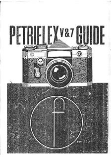 Petri Petriflex 7 manual. Camera Instructions.